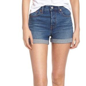 Levi’s High Waist Wedgie Cuffed Button Fly Shorts